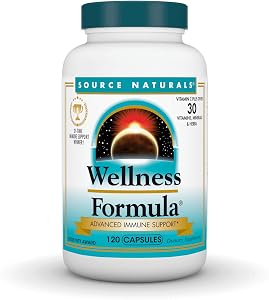 Source Naturals Wellness Formula, Advanced Immune Support - 120 Capsules | Bio-Aligned Vitamins & Herbal Defense with Vitamin