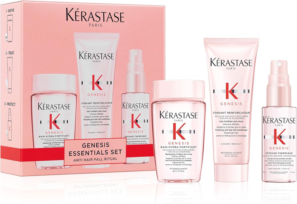 Kérastase Genesis Travel Discovery Gift Set Shampoo Conditioner Blow Dry Spray