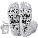 HAPPYPOP Zodiac Gifts Birthday Gifts for Men Teens - Astrology Constellation Horoscope Gifts, Fuzzy Space Galaxy Socks