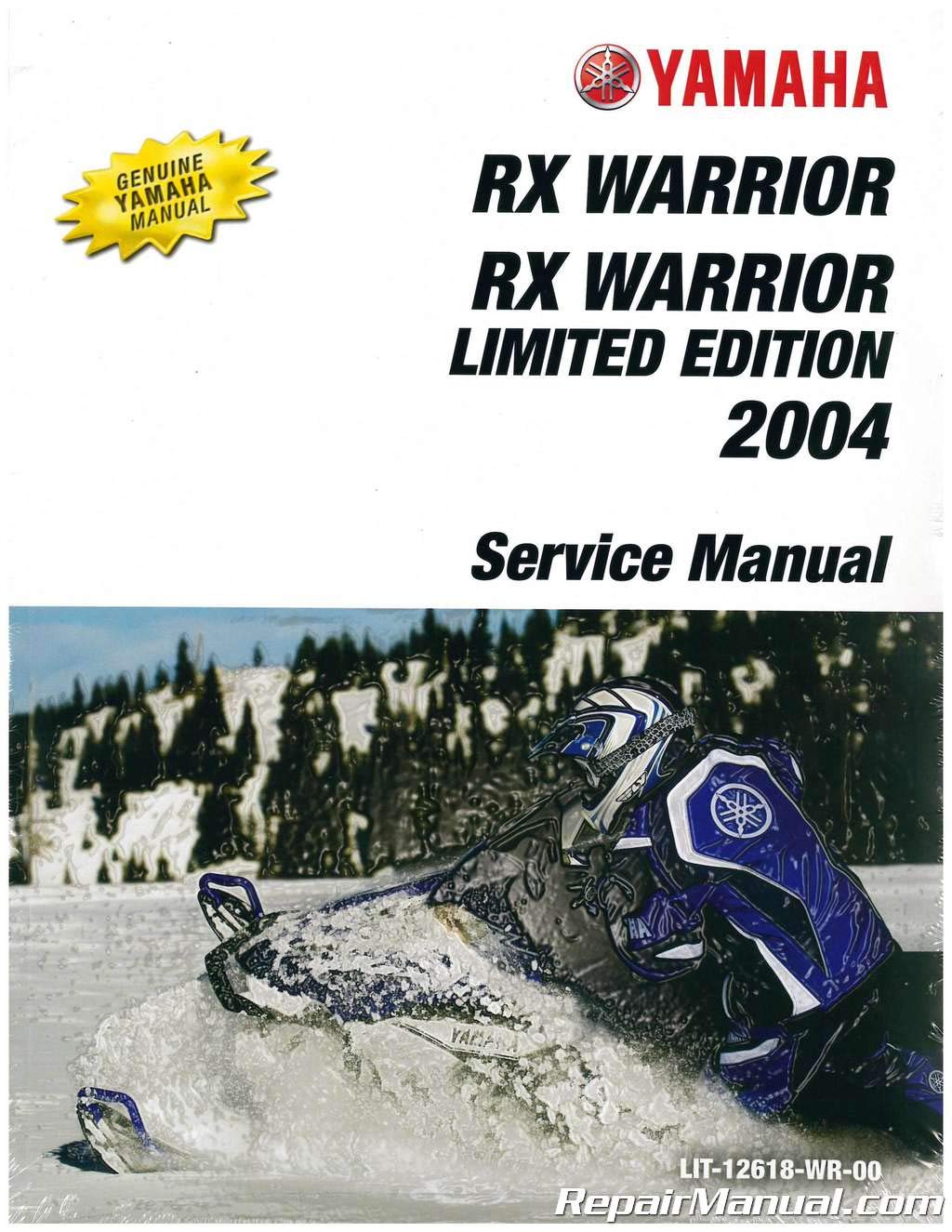 LIT-12618-WR-00 2003-2004 Yamaha RX-1 Warrior Mountain Snowmobile Service  Manual Paperback – 2004