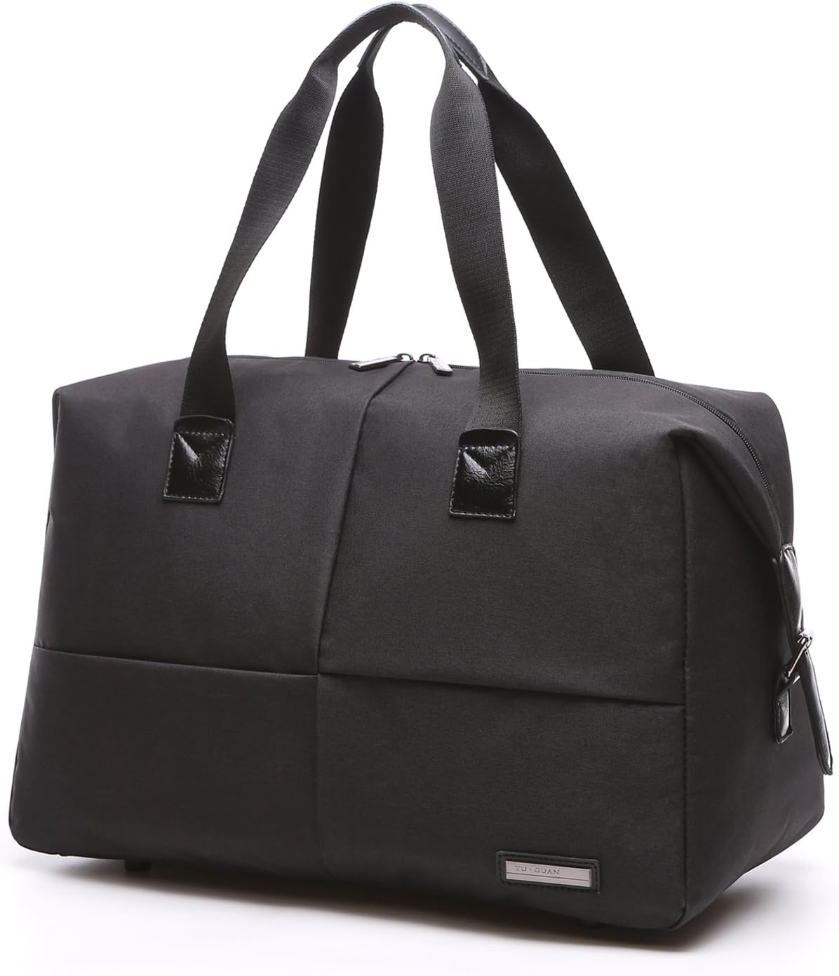 Loiee Canvas Travel Duffel Bag Large Weekend Bag Overnight Tote Carry on Bag,Sports Gym Bag for Men,Black