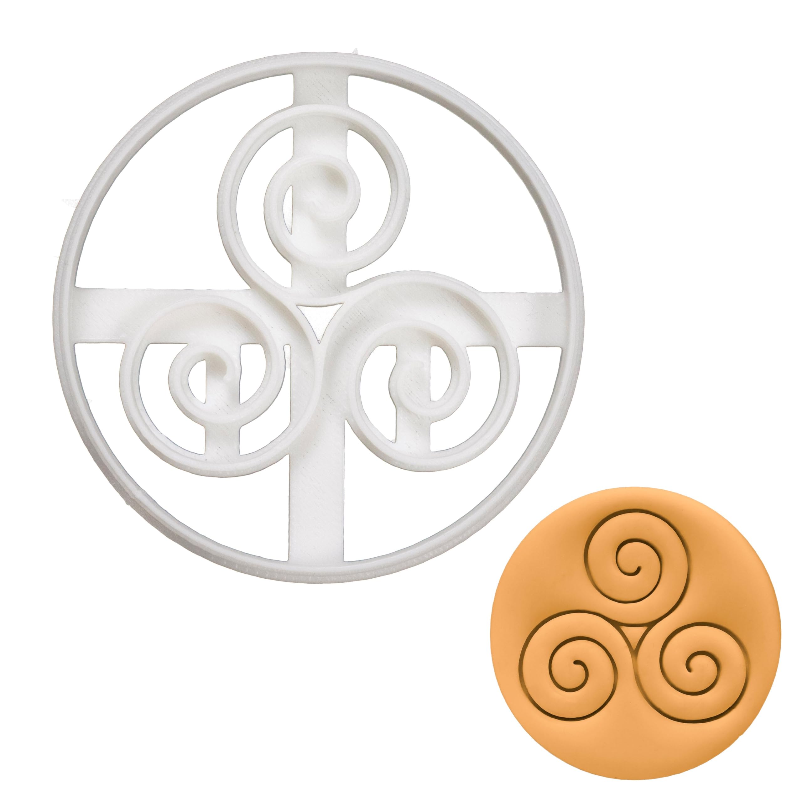 BAKERLOGY Nordic Runes - Triskelion Cookie Cutter - Detailed Biscuit Cutter Design for Baking and Crafts, Ideal on Fondant, Dough, Clay