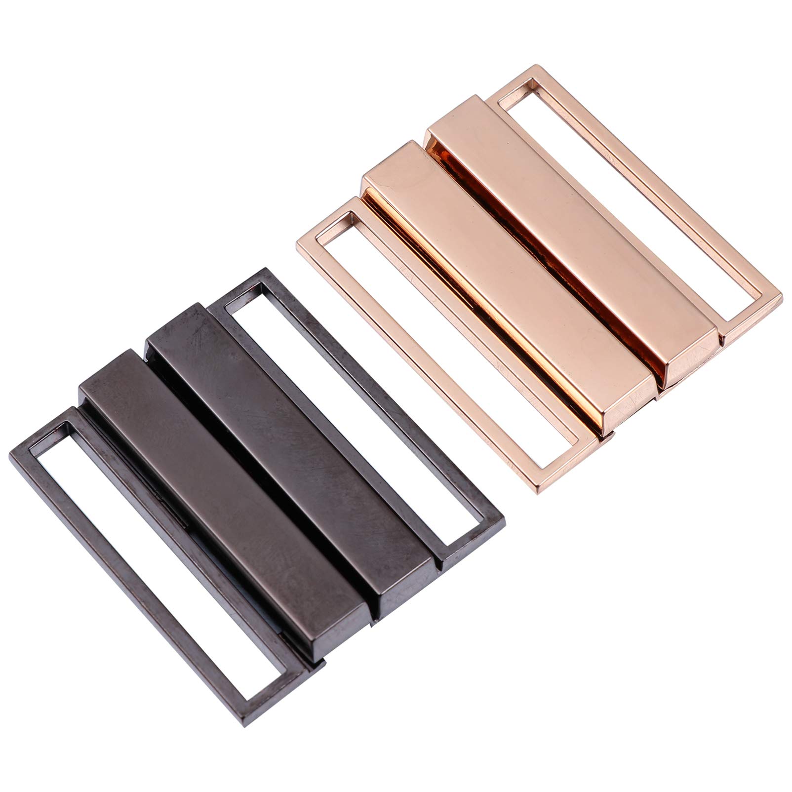 VALICLUD Fashion Coat Belt Buckles 1.57 Inch Zinc Alloy Metal Clamps Double-Sided Electroplated Clothes Accessories for Waist Belts and Overcoats
