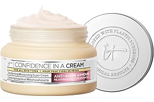 IT Cosmetics Confidence in a Cream - Hydrating & Anti Aging Face Moisturizer, Visibly Reduces Fine Lines & Wrinkles, Up To 48H Hydration, Repairs Skin Barrier, Squalane & Ceramides, For All Skin Types
