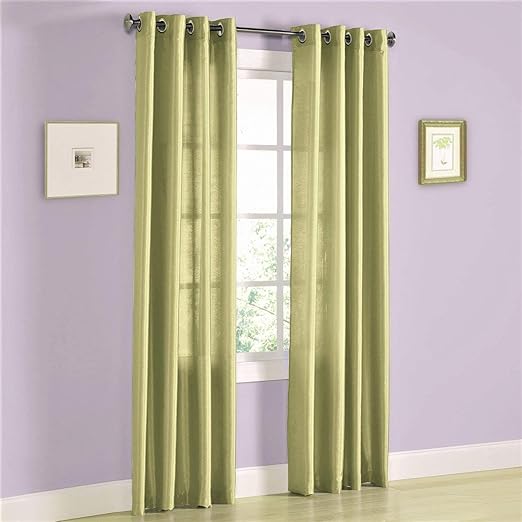 Amazon Com 2 Panel Faux Silk Solid Curtain Drapes W Bronze