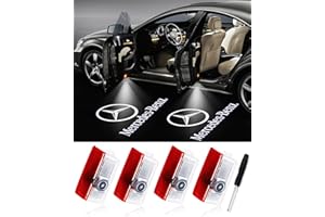 MASCHSEA 4 Pcs MB Door Light Logo, Compatible with Mercedes Benz Accessories A B C E M G GL GLA GLC GLE GLS Class 4dr W205 W213 W176 W166
