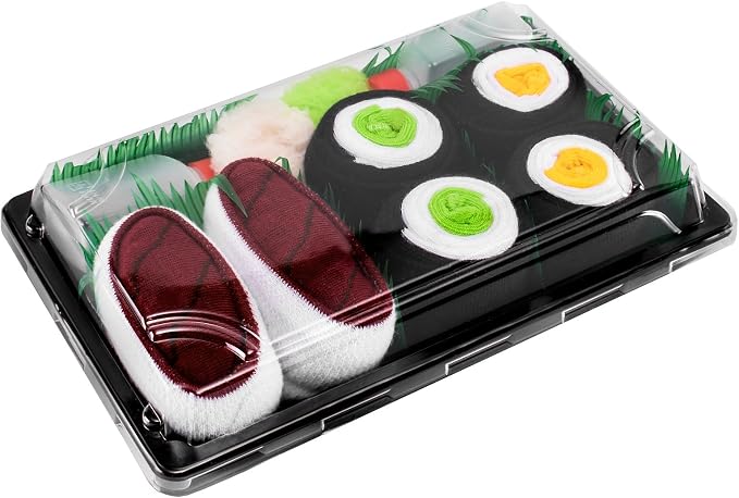 Rainbow Socks - Men's Women's - Sushi Socks Box Tuna Maki...