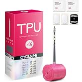 CYCLAMI TPU Inner Tubes 700Cx32-47C/MTB29 inchx1.5/1.7 Ultra-Light 46g Bicycle Inner Tube (ALLRoad &amp; Gravel) with 45/65mm Length of Presta Metal Valve for All Road or Gravel Bike