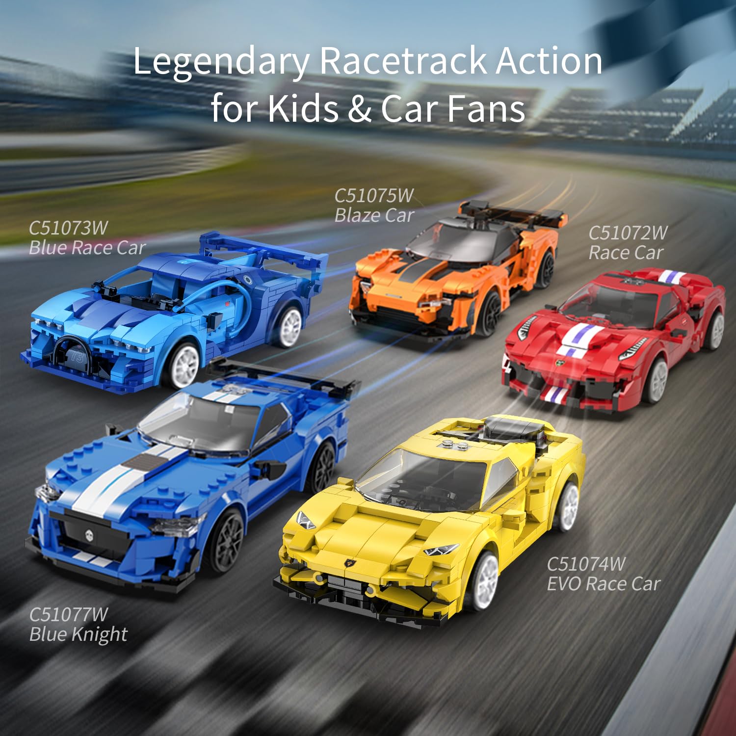 CADA Blocks RC Ritter-500 Fahrzeug blau 325 Teile 7