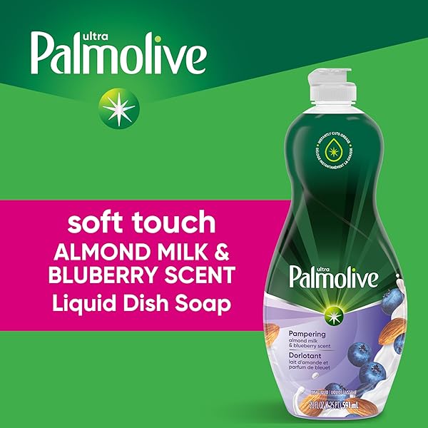PALMOLIVE ULTRA EXPERIENTIALS LIQUID DISH SOAP, ALMOND MILK & BLUEBERRY SCENT, 20 FLUID OUNCE