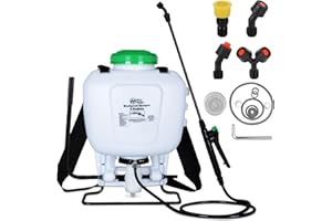 REALWORK 4-Gallon Backpack Sprayer with Padded Shoulder Strap for Pests & Weeds, Watering Garden, and Spraying Plants, in Tra