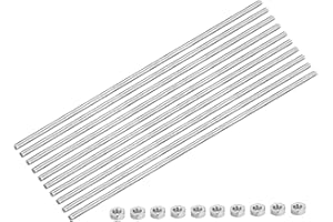 MECCANIXITY Fully Threaded Rod M4 x 150mm 0.7mm Thread Pitch 304 Stainless Steel Right Hand Threaded Rods Bar Studs with Scre