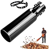 Leaf Blower Air Booster, Universal Leaf Blower Nozzle Attachment, Flow Booster Instantly Boosts Airflow, Fits 2-4 Inch Nozzles Extension Boosts Lawn Care, Patio, Blowing Leaves Cleanup (Black)