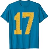 Number 17 Numbered Uniform Sports Team Jersey 17th Birthday T-Shirt