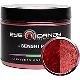 Eye Candy Pigments Premium True Red Mica Powder - Senshi Red (50gr) - for Epoxy, Resin, Soap, Paint, Woodworking, Acrylic Pouring, Bath Bombs, Fishing Lures - DIY Arts and Crafts Additive