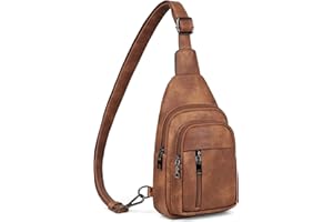 MASINTOR Sling Bag for Women - Crossbody Bags Fanny Pack with Vegan Leather - Adjustable Sling Backack for Travel