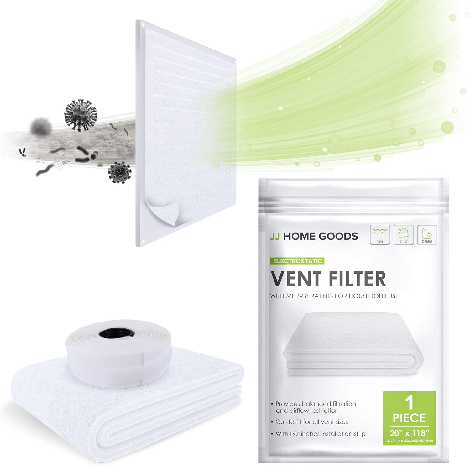 Registers, Grilles & Vents - JJ Home Goods Air Vent Filters - 20