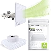 JJ Home Goods Air Vent Filters - 20"x118" makes 50 Filters w/ 197" Installation Tape,Electrostatic MERV 8 Media for AC HVAC Air Duct Filter Register & Grilles