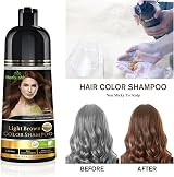 Herbishh Hair Colour Shampoo Grey Hair Light Brown 500 ml Ammonia-Free view 3
