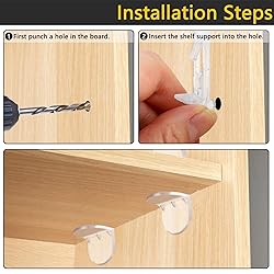 20pcs Plastic Locking Shelf Support Pegs,6.9mm
