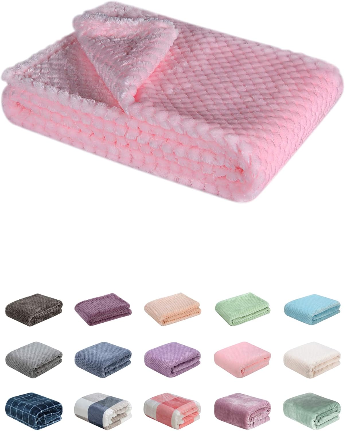 baby pink fluffy blanket