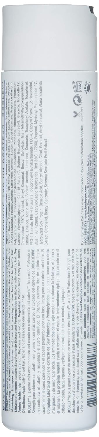 Bosley Bos Revive Nourishing Shampoo for Visibly Thinning Non Color-Treated Hair, 33.8 Ounce: Premium Beauty