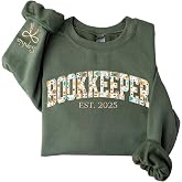 Personalized Embroidered Profession Sweatshirt, Custom Floral Applique Work Shirt, Professional Gifts