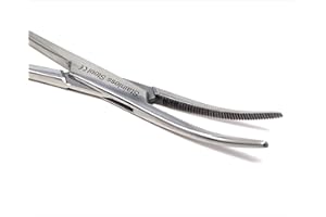 Multi Purpose Mosquito Hemostat Forceps Locking Tool With Curved Serrated Jaws For Fishing Pliers Ear Piercing Clamp Holding 