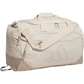 adidas Defender Duffel Bag, Crystal Linen Beige/Trace Khaki, OSFA | Ventilated Shoe Compartment, Adjustable Shoulder Strap, Rolls With Your Suitcase, Built To Last, Gym &amp; Travel Ready