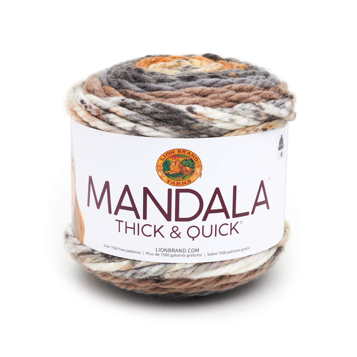 Lion Brand Yarn 528-203 Mandala Thick & Quick Yarn, Stairwell 528-203