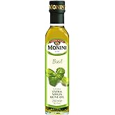 Monini Extra Virgin Olive Oil, Basil, 8.5 Ounce