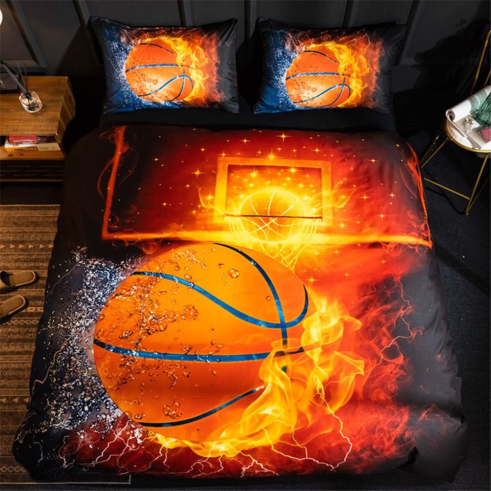 Beddengoed Bedlinnen 3d Sports Duvet Cover Fire Basketball Bedding Set Pillowcases Single Double King Luxclusif Com