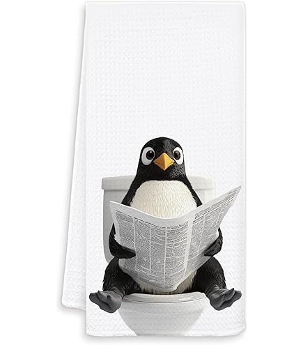 Toalla De Mano De Pingüino De Coral Toalla De Mano De Dibujos Animados