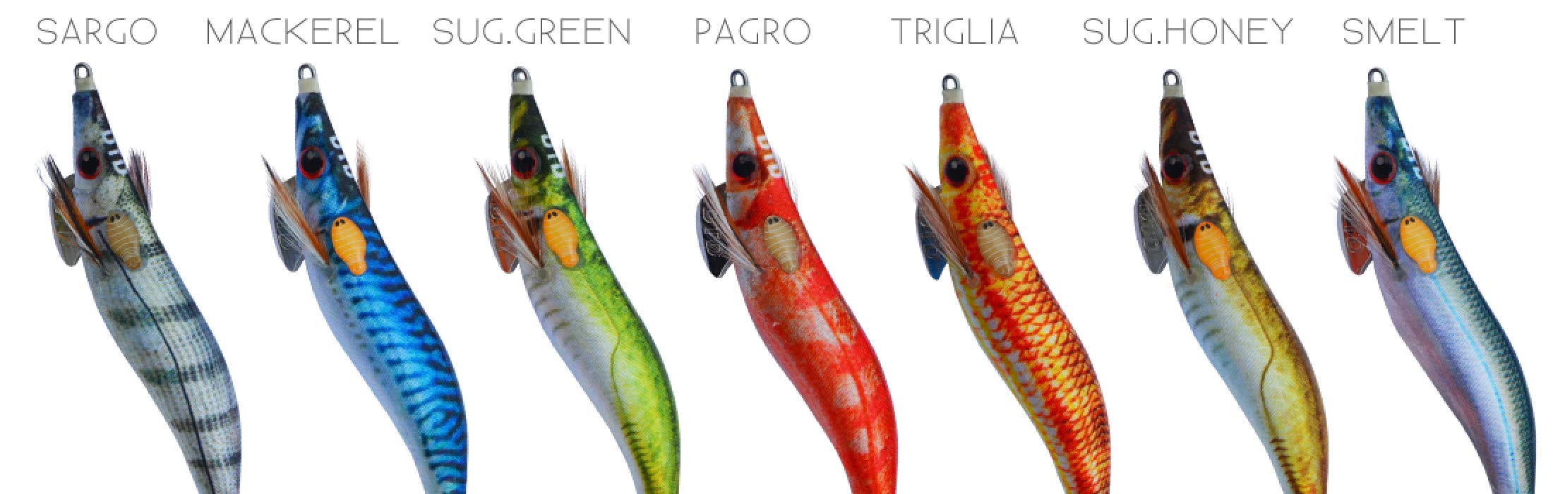 NEW 2015!!!ULTIMATE DTD SQUID & CUTTLEFISH JIG REAL FISH OITA 3.0/90mm, COLOR: SUGARELLO HONEY