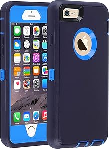 GreatCase for iPhone 6/6s,Shockproof Heavy Duty Built-in Screen Protector Durable 3 in 1 Cover Drop-Proof Scratch-Resistant Protective Cases for iPhone 6/6s 4.7 inch Navy Blue