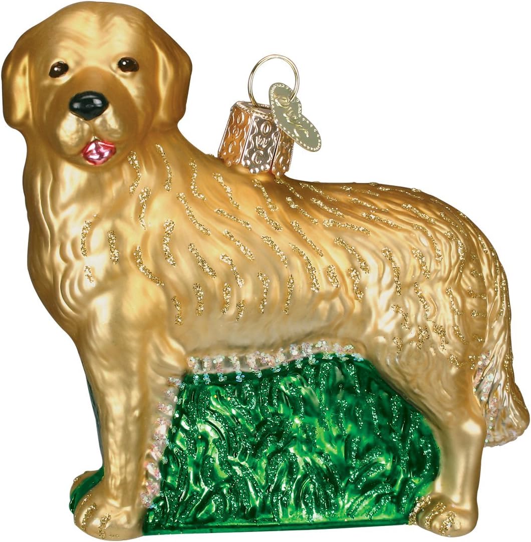 Ornaments - Old World Christmas Ornaments: Dog Collection Glass Blown Ornaments for Christmas Tree, Golden Retriever