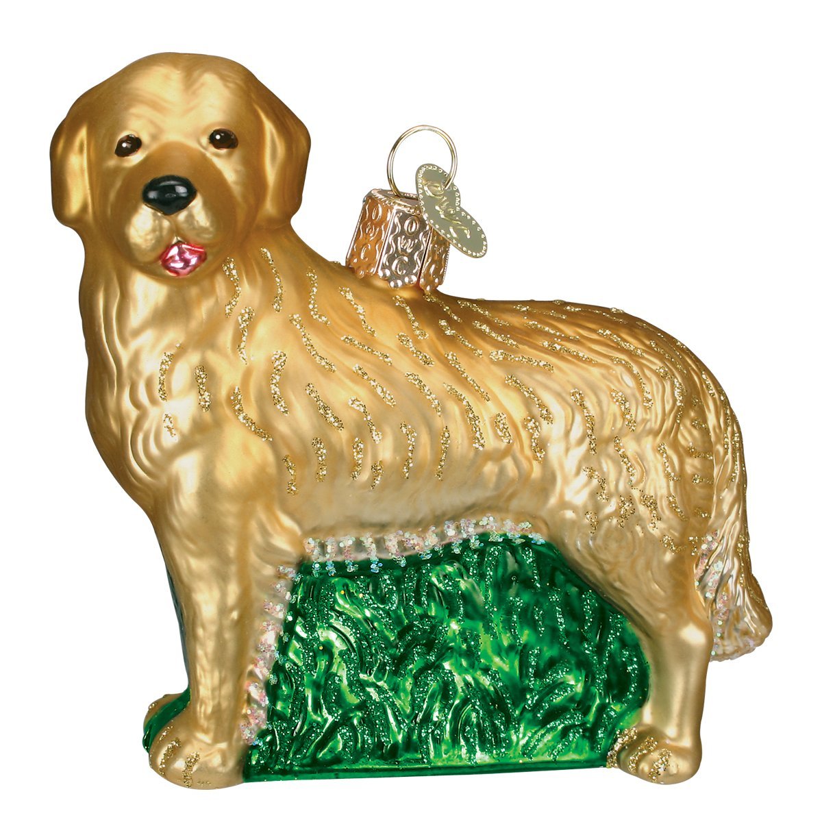 Old World Christmas Ornaments: Golden Retriever Glass Blown Ornaments
