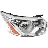 OsyphereX Headlight Assembly Compatible with Transit 150 250 350 2016-2024 | with Bulb Headlamp Passenger Right Side Chrome Housing FO2503329 CK4Z13008K CK4Z13008CA