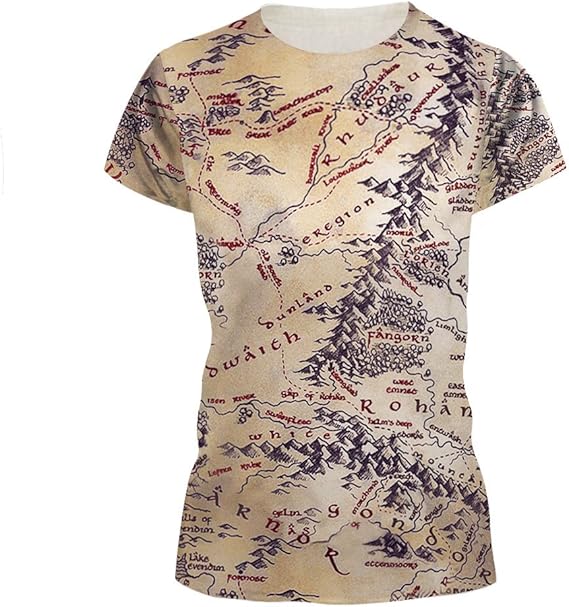 Amazon 地図柄プレミアムtシャツ 今年流行のデザイン レトロでおしゃれなマップのモチーフ 地理女 地図女子にお薦め ヴィンテージ風 アンティーク調 世界地図 メンズ レディース カジュアルファッション Tシャツ カットソー 通販