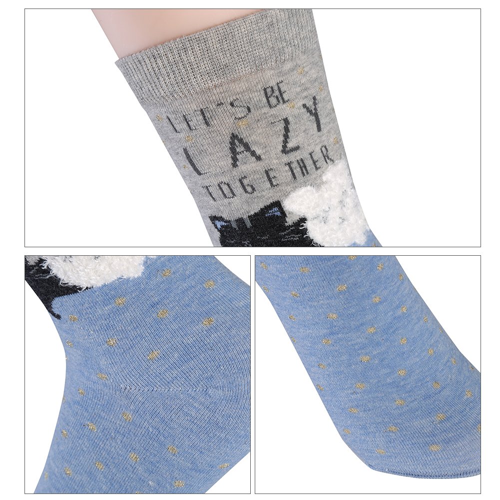 VBIGER 4 pares Calcetines Termicos Mujer Algodón Dibujos Animados Calcetines Para invierno