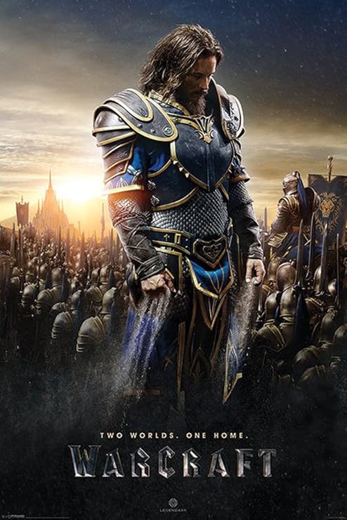 Warcraft Two Worlds. One Home Anduin Lothar Film Kino Fantasy Poster - Grösse 61x91,5 cm + 1 Ü-Poster der Grösse 61x91,5cm