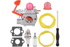 Powtol BVM200VS Carburetor for Poulan Pro McCulloch Craftsman BVM200C P200C GBV325 P325 PP320 XLB MAC MC200VS 25CC Blower Parts 545081855 WT-875 WT-875A