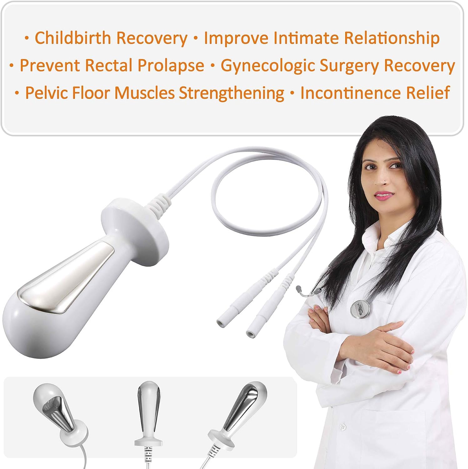iStim PR-02 Probe for Kegel Exercise, Pelvic Floor Electrical Muscle Stimulation, Incontinence - Compatible with TENS/EMS: Health & Personal Care