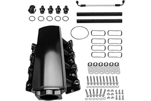 PUZZLEDEER LS LS1 LS2 LS3 LS6 Intake Manifold Compatible for Chevy 4.8L 5.3L 5.7L 6.0L Intake Manifold for LS Cathedral Port Heads 102mm Black