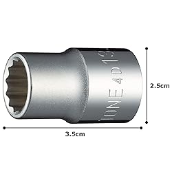 TONE Socket 12-Point 4D-13 1/2" Inch Drive 13mm