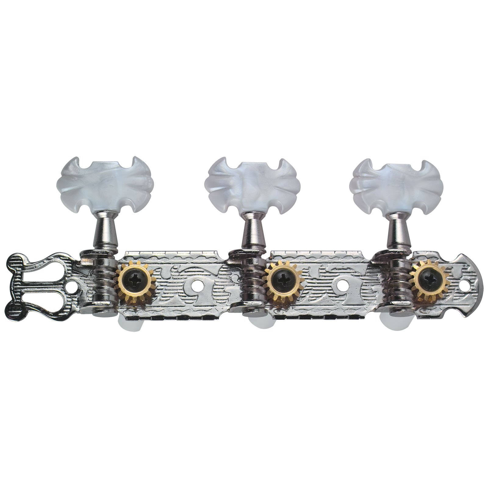 Golden Gate F-2101 Classical Guitar Tuners - 2 Planks (3+3) - Chrome