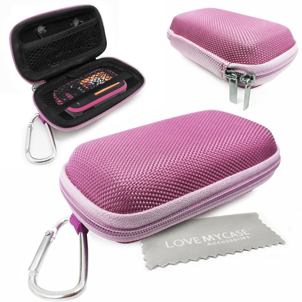 Love My Case / DURABLE Light Pink MP3 Player Case, Hard Clamshell Case, Earphone Case, Holder