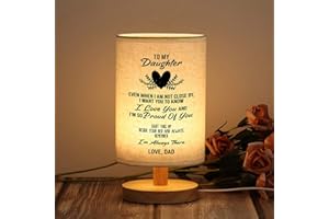 WSYEAR Christmas Birthday Gifts for Daughter from Dad,to My Daughter Gifts from Dad- Table Lamp Best Father Daughter Graduation Gifts for Grown Daughter