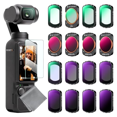 K&F Concept ND, ND/PL, Effect Filter for DJI Osmo Pocket 3, 16Pack