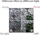 dktie Window Film Privacy Glass Non Adhesive 60x200cm Stained Glass view 6